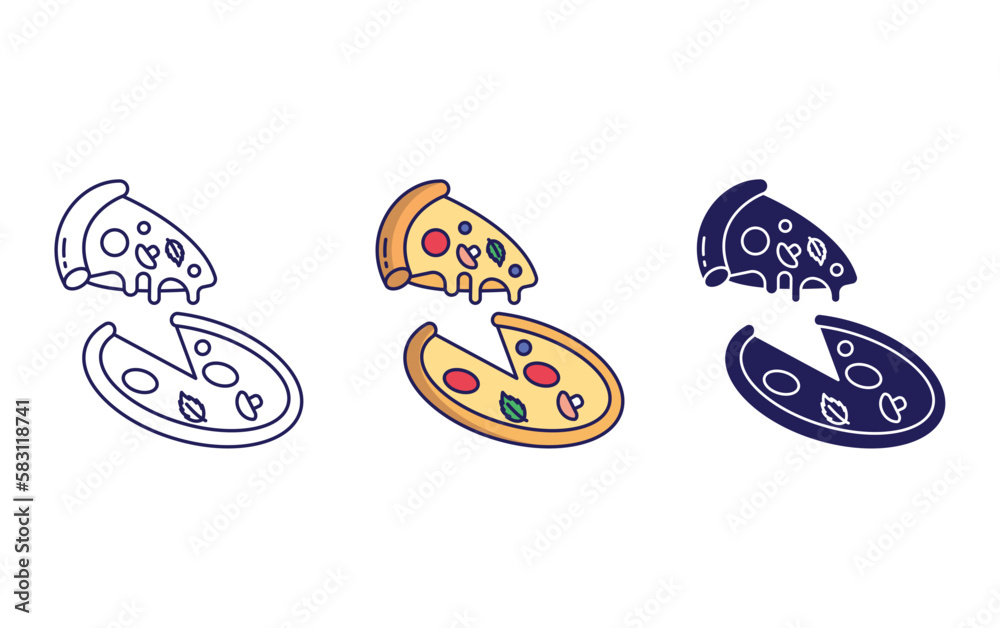 Fototapeta premium pizza vector icon