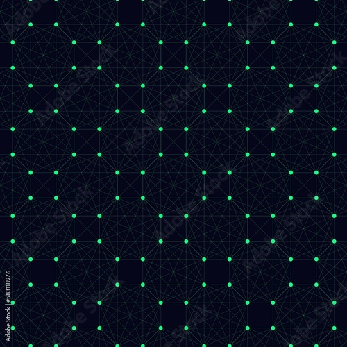 neural networks. seamless pattern on a dark background. geometric ornament. print, cover.