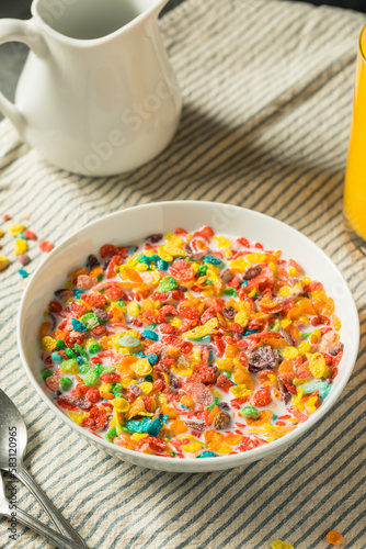 Sweet Sugary Fruity Breakfast Cereal