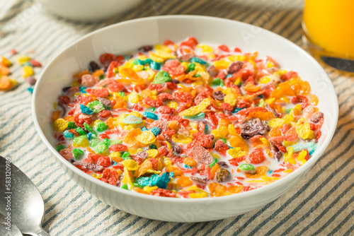 Canvas-taulu Sweet Sugary Fruity Breakfast Cereal