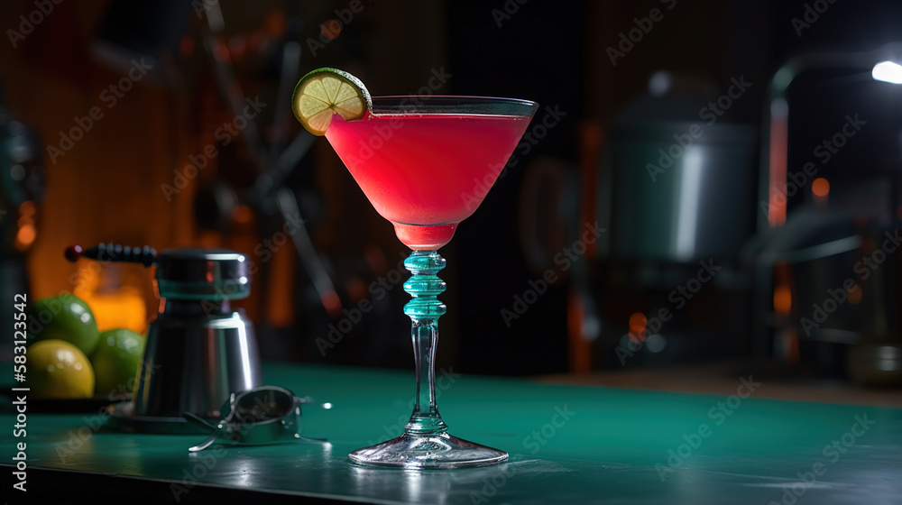 A glass of Daiquiri cocktail A glass of Daiquiri cocktail