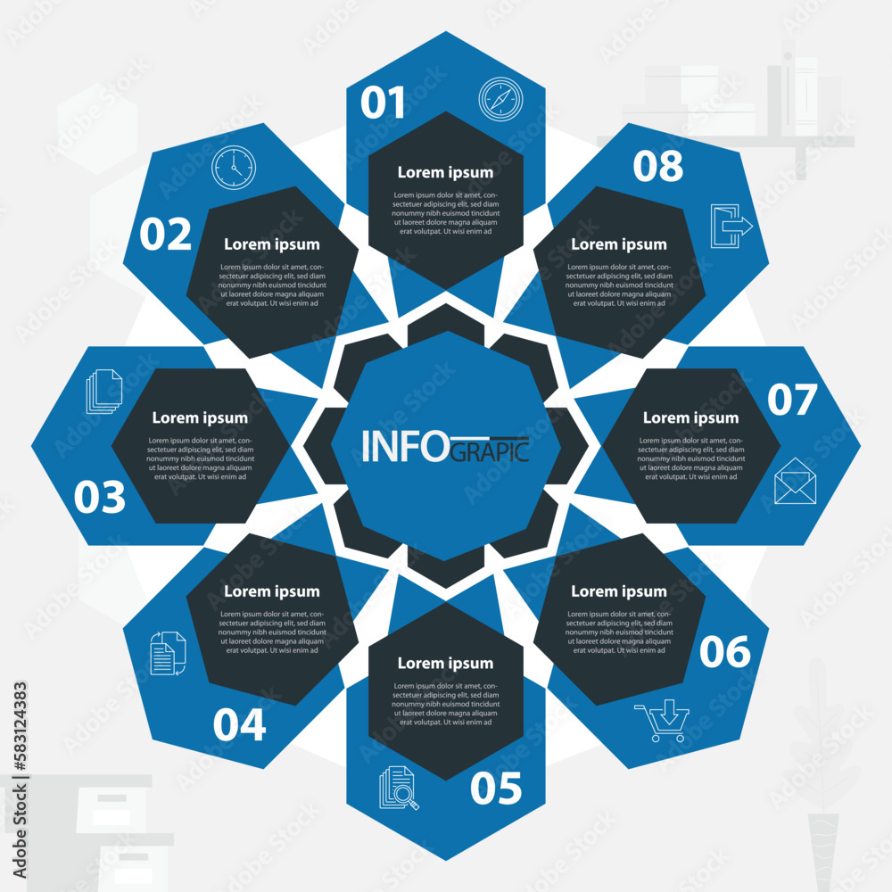 Infographic steps collection flat design. Can be used for workflow layout, diagram, business step options, banner, web design - Vector Infographic steps collection flat design. Can be used for workflow layout, diagram, business step options, banner, web design - Vector