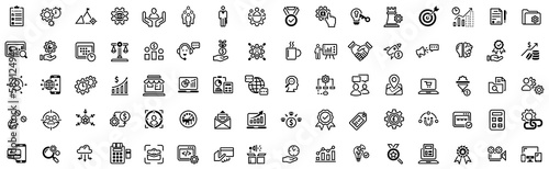 SEO and promotion icons collection. Business and marketing. Vector illustration