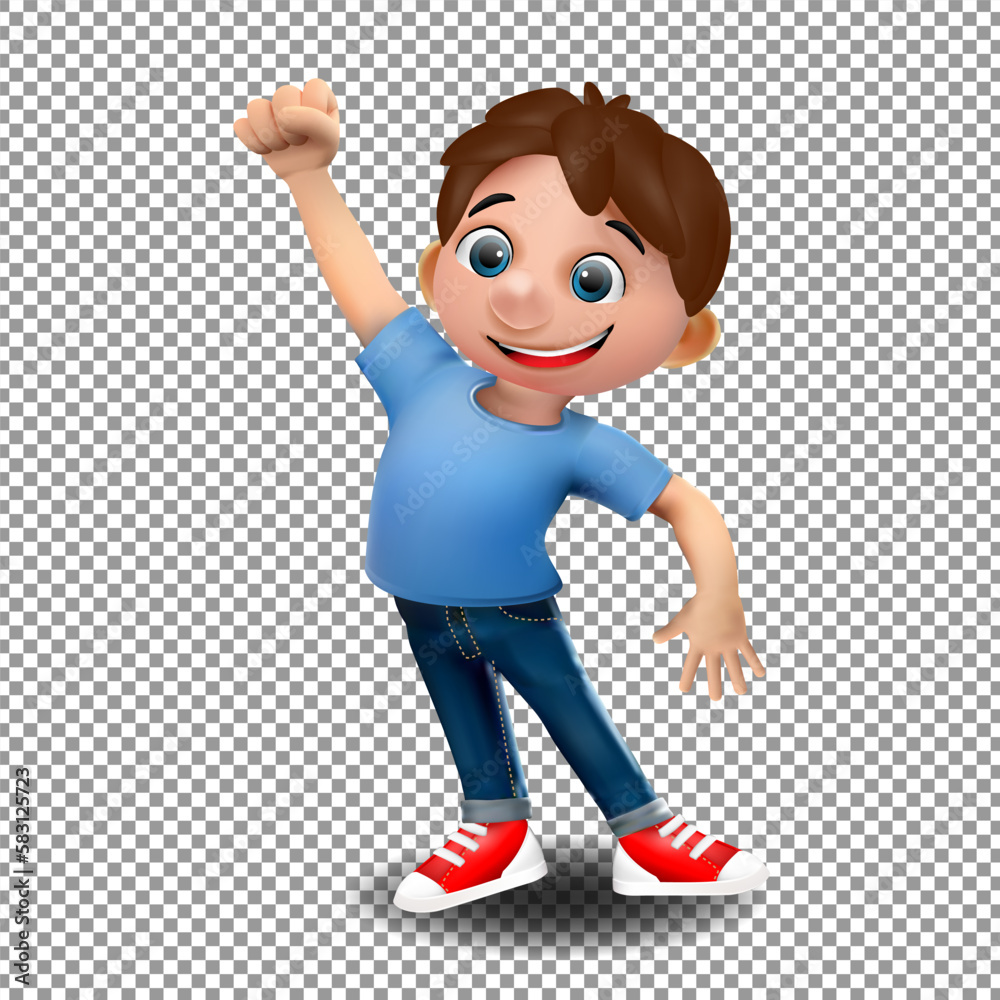 Boy cartoon vector based 3d illustration Boy cartoon vector based 3d illustration