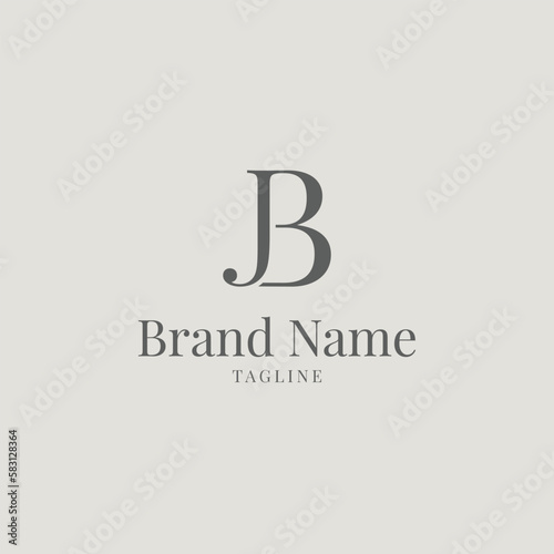 JB fashion elegance luxury logo grey