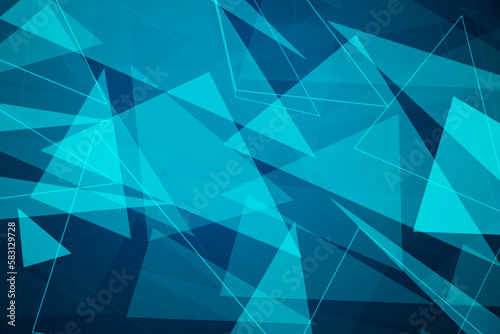 Abstract digital background with blue geometric particles