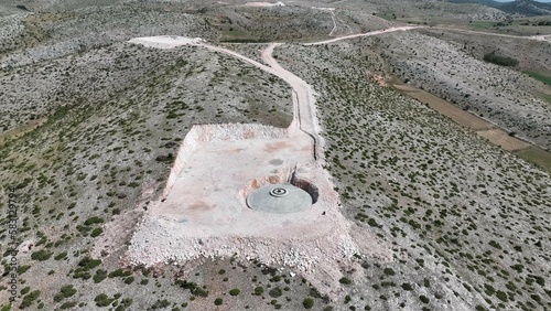 Construction of wind farm, wind turbines, and energy.