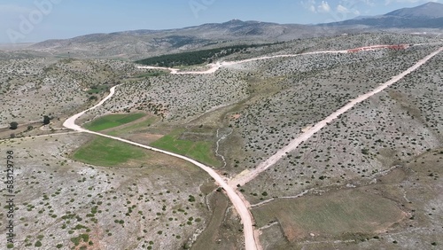 Construction of wind farm, wind turbines, and energy.