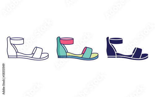 sandal vector icon