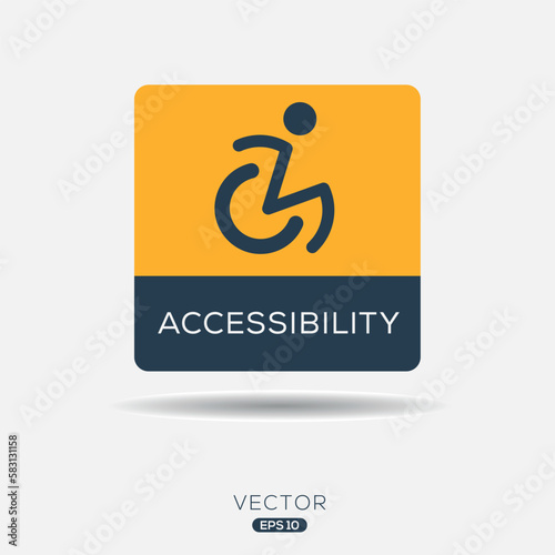 Accessibility Icon Design, Mental, physical, sensory, intellectual disability icon.