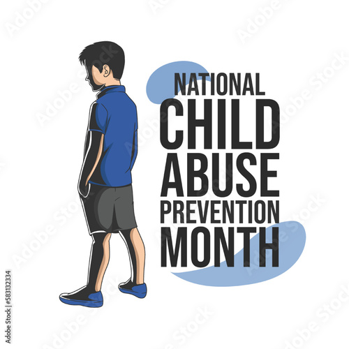Child Abuse Prevention Month. Celebrate annual in April in United States