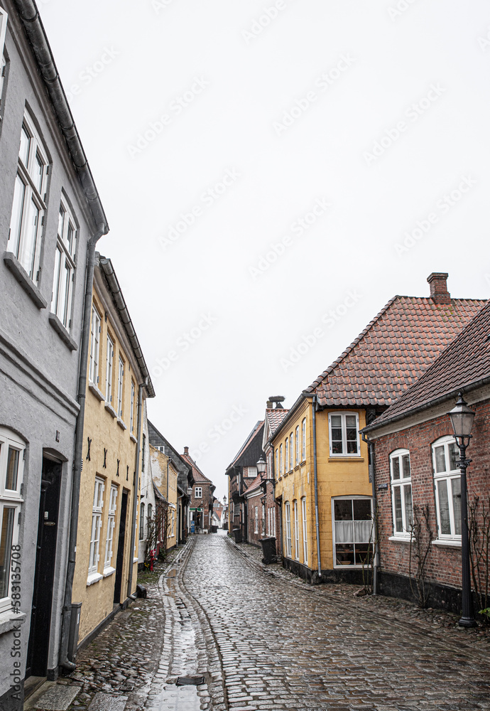 The beautiful old town of Ribe in Denmark