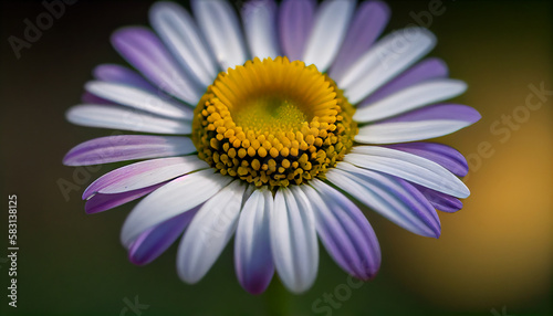 A close up of a vibrant daisy blossom  generative AI
