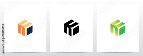 Alphabet On Block Cube Letter Logo Design K