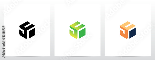 Alphabet On Block Cube Letter Logo Design Y
