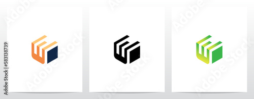 Alphabet On Block Cube Letter Logo Design W