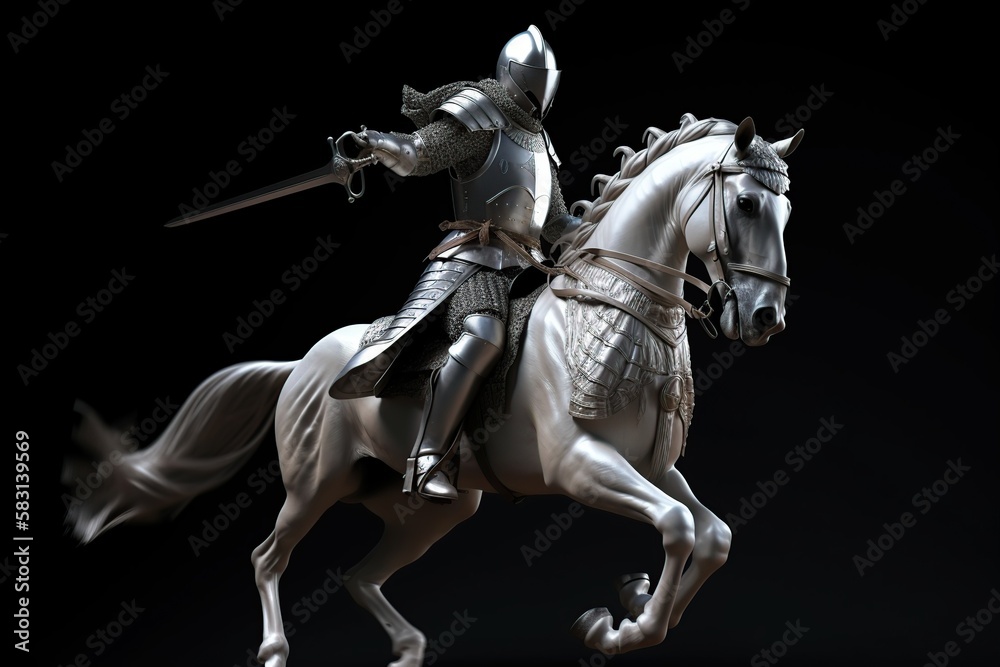 Knight in Shining Armor - Epic Render Made with Generative AI Knight in Shining Armor - Epic Render Made with Generative AI