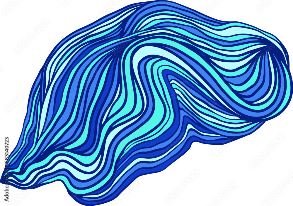 Doodle Blue Wave Line Abstract Pattern Doodle Blue Wave Line Abstract Pattern