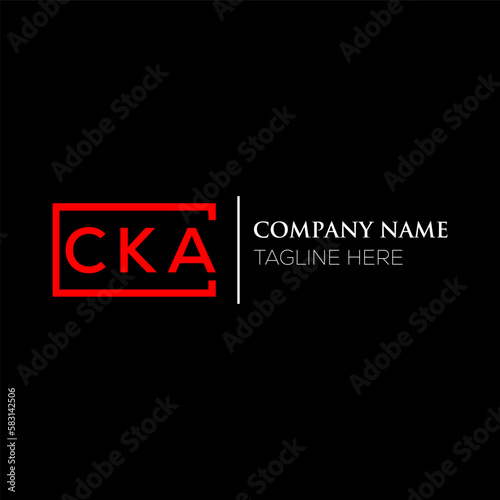 CKA letter logo design on black background. CKA creative initials letter logo concept. CKA letter design. CKA letter design on black background. CKA logo vector.
 photo