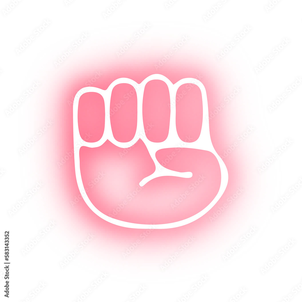 Set of Hands poses neon Set of Hands poses neon