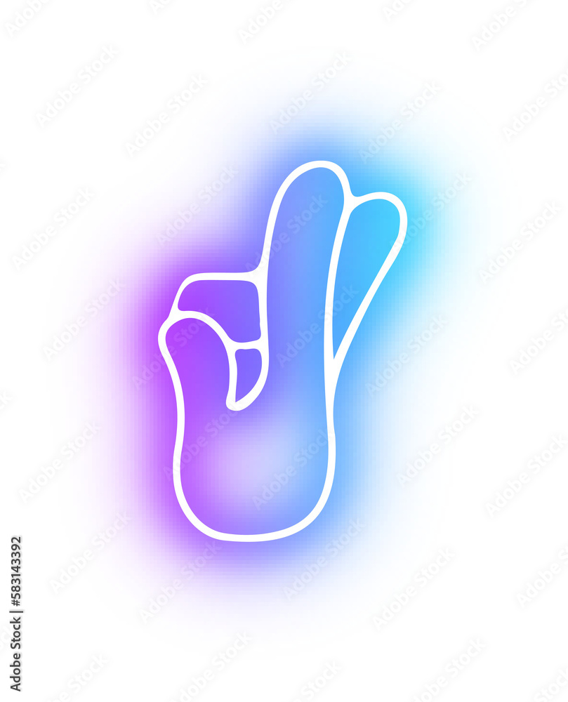 Set of Hands poses neon Set of Hands poses neon