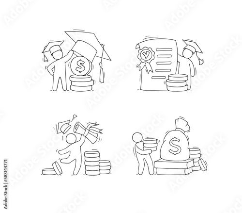 Scholarship, tuition grant, education cost concept