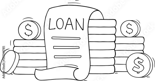 Business loan, debt for startup, education in college