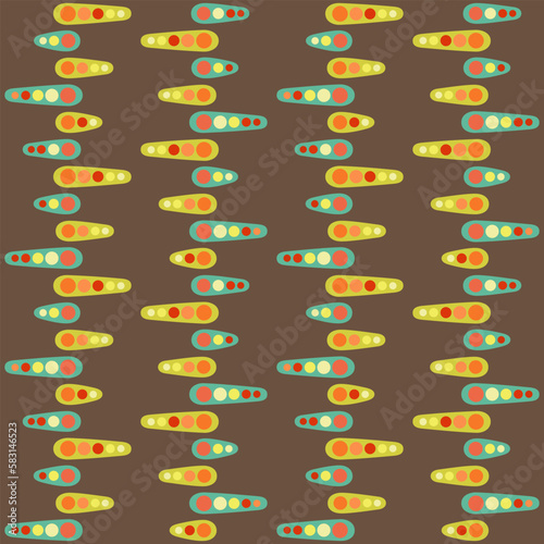 Spotted seamless pattern for decorating any surfaces or things. Timeless abstract ornament.
