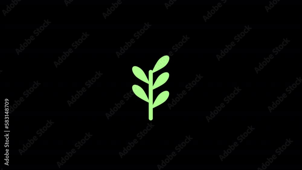Flat Plant Animation on alpha background Flat Plant Animation on alpha background