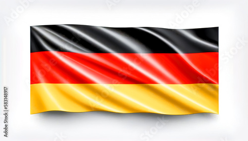 Wavy flag of Germany  texture background  generative AI.