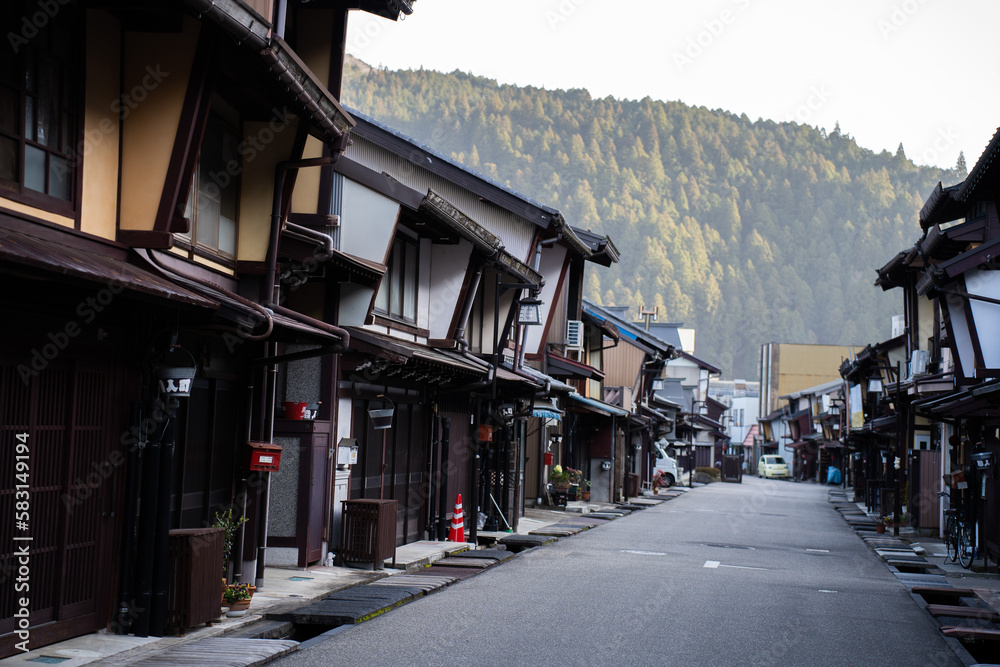 岐阜県　郡上八幡の古い町並み　Old streets of Gujo Hachiman, Gifu Prefecture in Japan