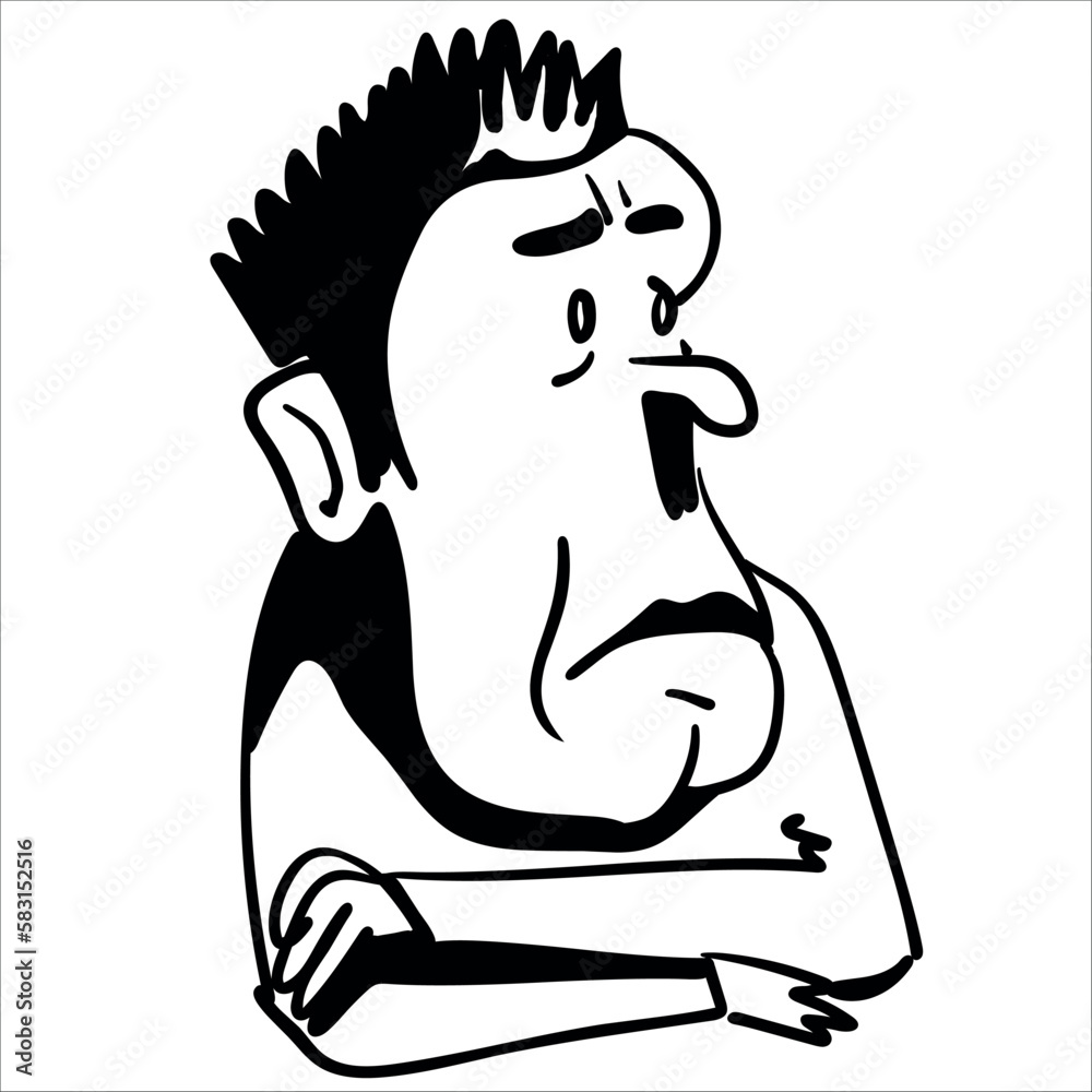 Fototapeta premium Funny cartoon character. Vector illustration.