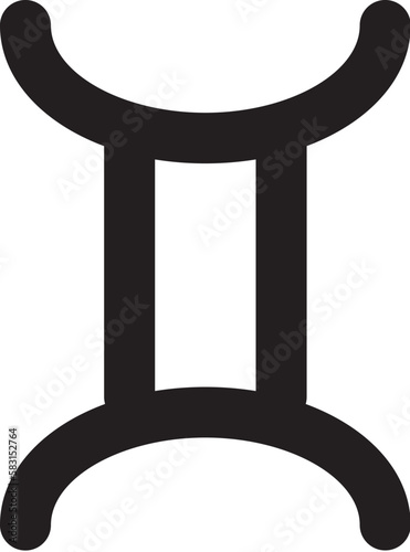 Gemini Linear Icon Astrological Zodiac Sign