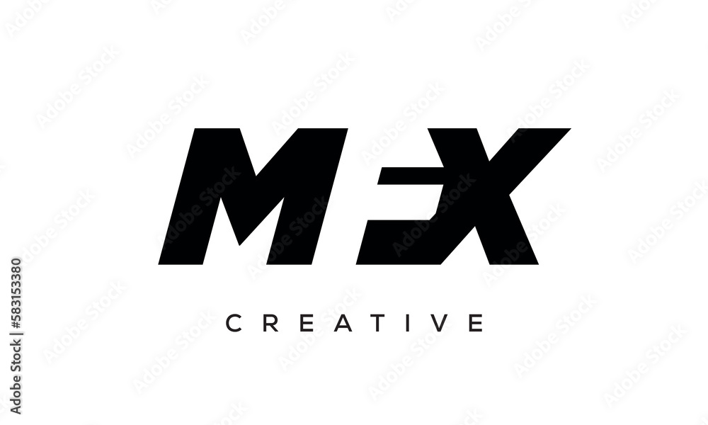 MFX letters negative space logo design. creative typography monogram vector MFX letters negative space logo design. creative typography monogram vector