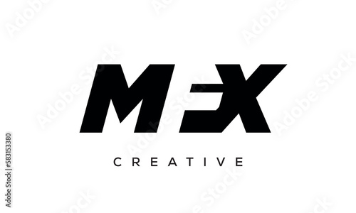 MFX letters negative space logo design. creative typography monogram vector 