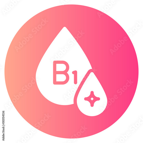 Vitamin b1 gradient icon