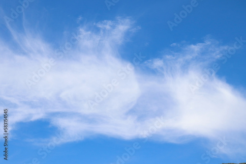 A Beautiful Ashy White Cloud with A Bright Blue Sky