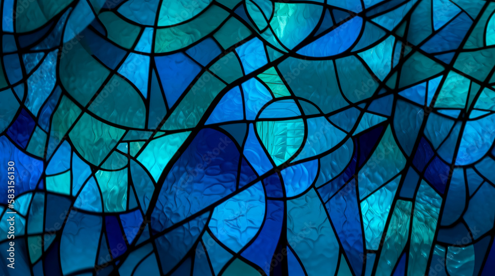 custom made wallpaper toronto digitalColorful stained glass window. Abstract stained-glass background. Art Nouveau decoration for interior. Vintage pattern. Generative AI