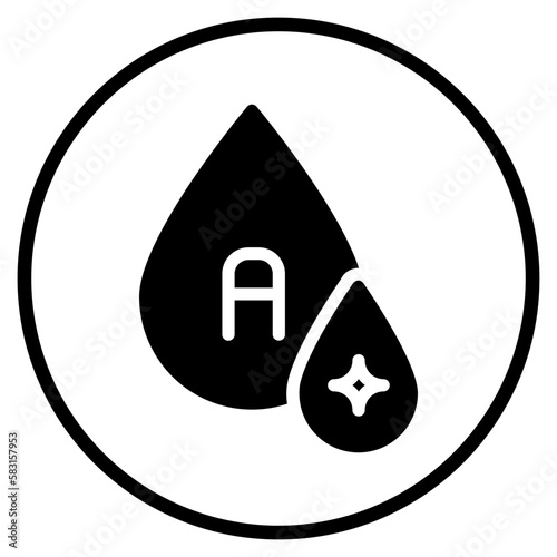 Vitamin a glyph icon