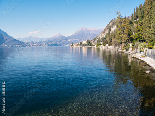 Fototapeta Naklejka Na Ścianę i Meble -  Lake Como and Varenna's Villa di Monastero, Italy