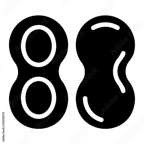 peanut glyph icon