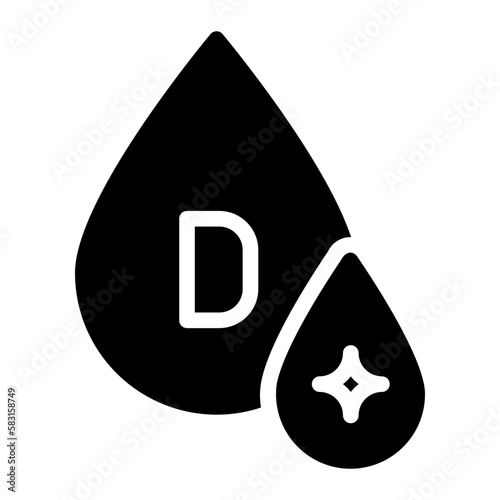 Vitamin d glyph icon