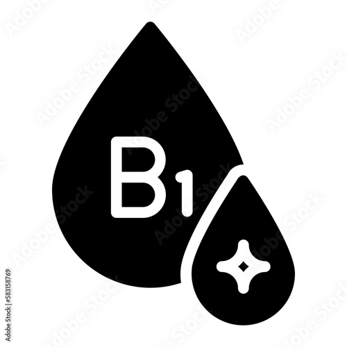 Vitamin b1 glyph icon