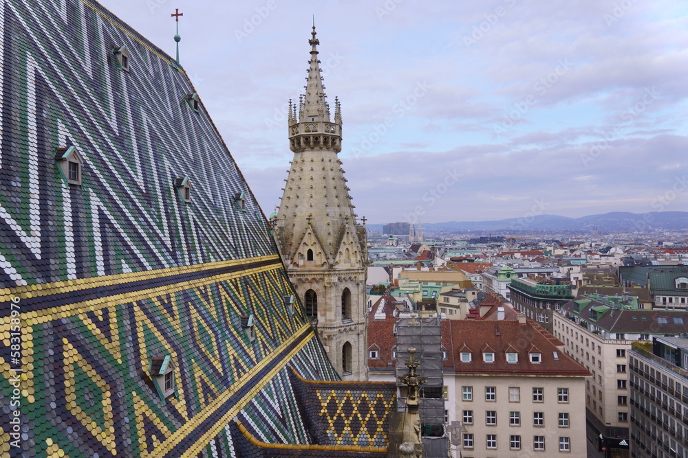 Obraz premium Panorámica de Viena desde la catedral de San Esteban