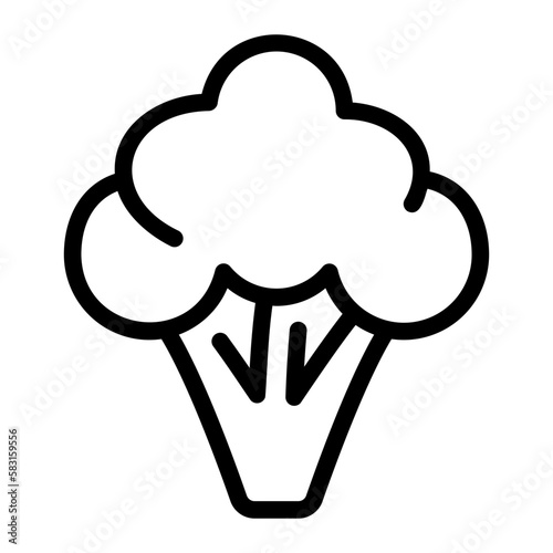 broccoli line icon