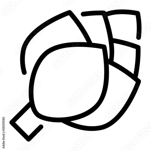 artichoke line icon