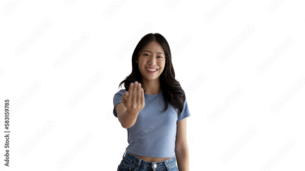Women beckoning or inviting them to pay attention, Suggest to click or apply with me, Giving assistance and acceptance, Calling with one finger, Come and get me, Woman on PNG file. Women beckoning or inviting them to pay attention, Suggest to click or apply with me, Giving assistance and acceptance, Calling with one finger, Come and get me, Woman on PNG file.