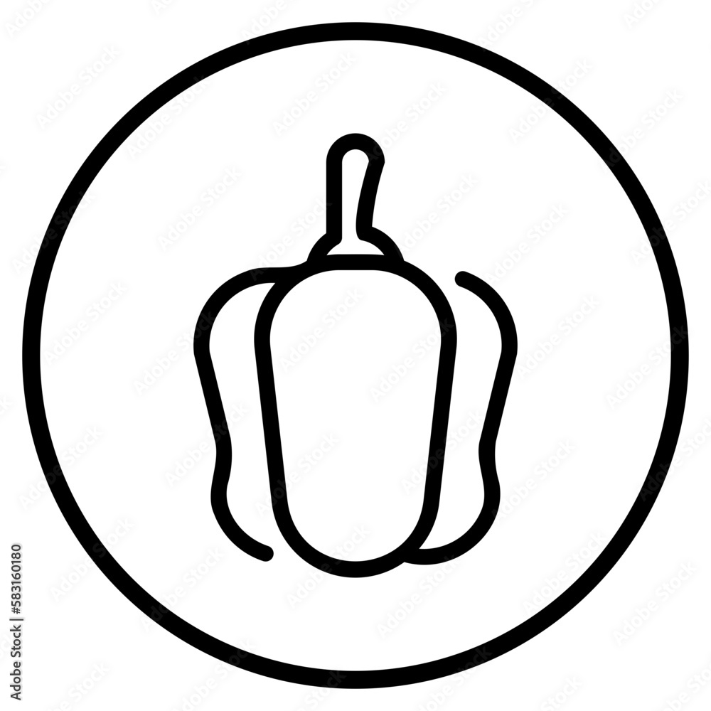 Bell pepper line icon Bell pepper line icon