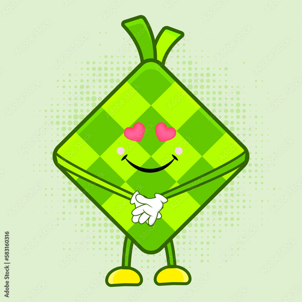 Cute Ketupat Character, Cute Ketupat Character is a charming Indonesian ...