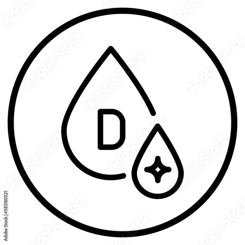 Vitamin d line icon